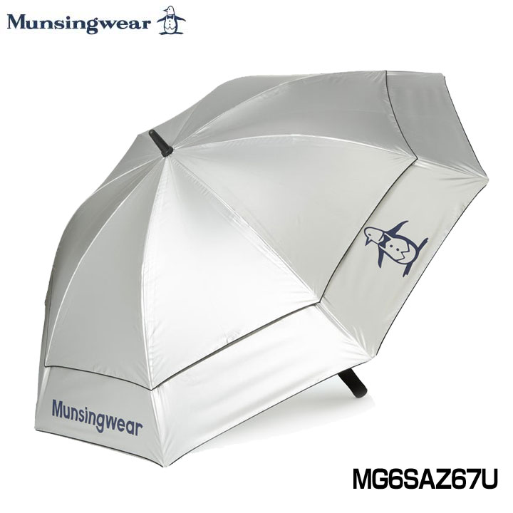 Musingwear - 【2026モデル】マンシングウェア MG6SAZ67U ダブルキャノピー長傘 シルバー（SL00） 傘 晴雨兼用 ゴルフ 親骨の長さ70cm Munsingwear 26SS 即納