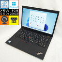 【中古】 Lenovo ThinkPad X390 ブラック Core i5-8365U 1.6GHz メモリ8GB SSD256GB 13,3型(FHD:1920x1080) Web会議向けカメラ搭載 zoom対応 Windows11 Pro 型番:20Q1S5DK00 レノボ シンクパッド ノートパソコン 即納 【マスク プレゼント！】