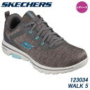 【レディース】スケッチャーズ 123034 ウォーク5 スパイクレス ゴルフシューズ グレー/ブルー 日本正規品 SKECHERS GO GOLF WALK 5 GYBL 20p