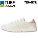 【レディース】【2022モデル】ターフデザイン TDSH-2275L スパイクレス シューズ アイボリー ピンク TURF DESIGN IVORY PINK 朝日ゴルフ その1