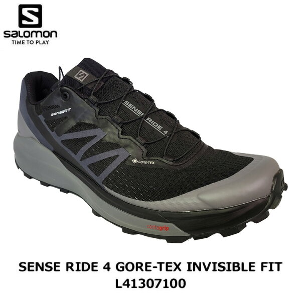 サロモンSENSERIDE4GORE-TEXINVISIBLEFITGTXトレイルランニングシューズL41307100メンズBl