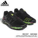 アディダス MCJ37-IG5360 ゼットジー23 ボア グリッチ メンズ スパイク ゴルフシューズ コアブラック/コアブラック/ルシッドレモン ZG23 BOA Glitch Golf adidas