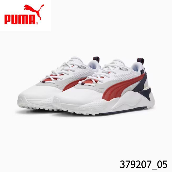 プーマゴルフ 379207-05 GS-X エフェクト スパイクレスシューズ ホワイト-Sレッド-Dネイビー メンズ ゴルフ PUMA GOLF