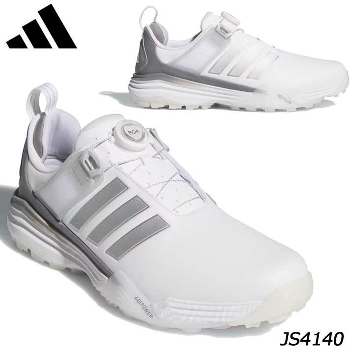 ADIDAS - 【2026モデル】アディダス OOM30 アディパワー 26 ボア スパイクレス JS4140 ホワイト/シルバー ゴルフシューズ adidas GOLF ADIPOWER 26 BOA