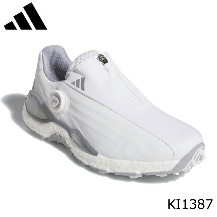 アディダス ONN44 コード カオス 27 ボア KI1387 Cloud White / Silver Metallic / Halo Silver スパイクレス ゴルフシューズ Codechaos adidas GOLF