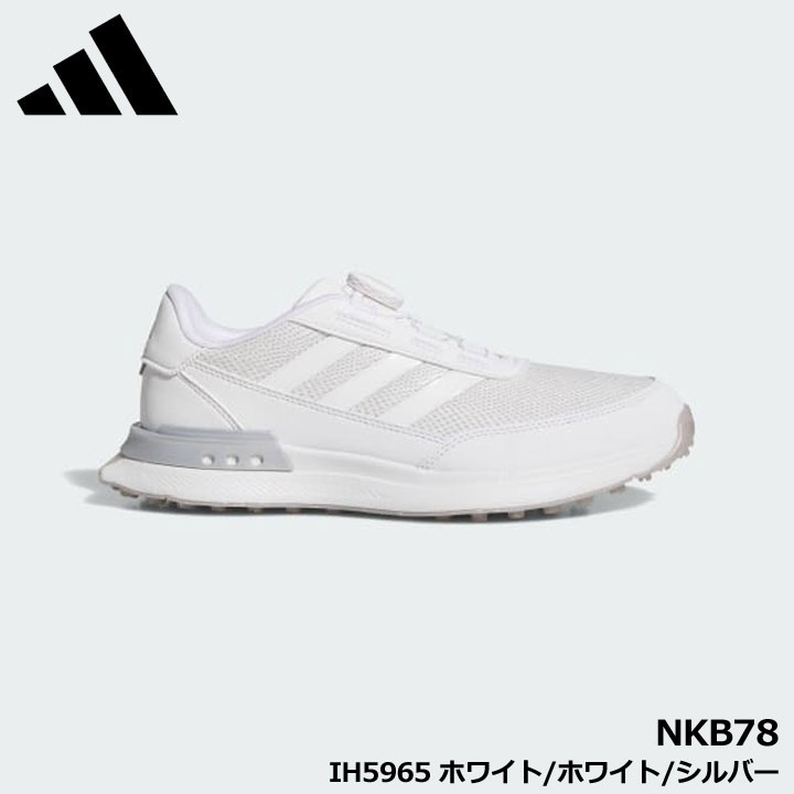 【レディース】【2025モデル】アディダス NKB78 S2G SL ボア 25 IH5965 ホワイト/ホワイト/シルバー スパイクレス ゴルフシューズ ウィ...
