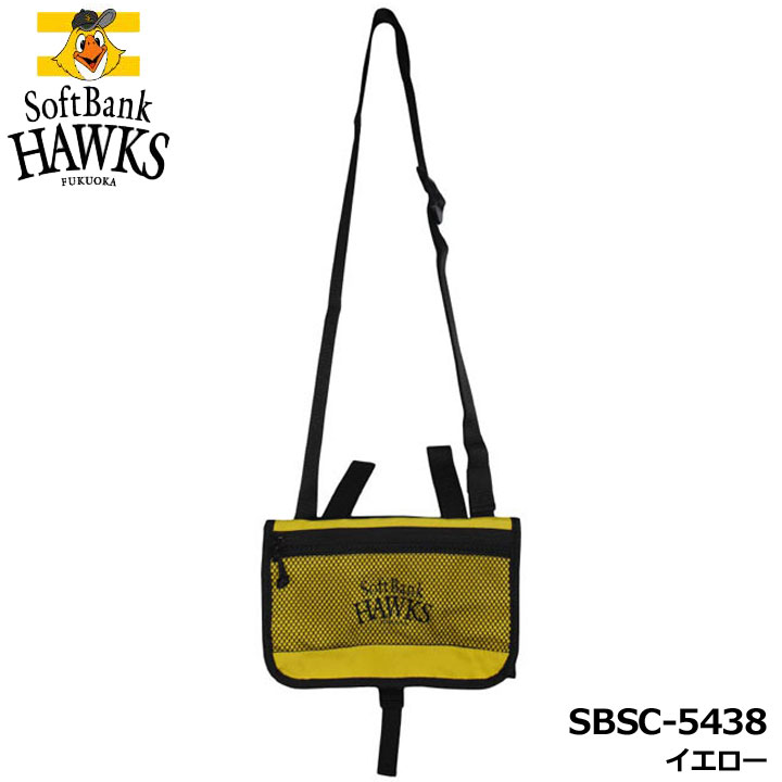 【2025モデル】ソフトバンクホークス SBSC-5438 サコッシュ イエロー ゴルフ SoftBank HAWKS LEZAX