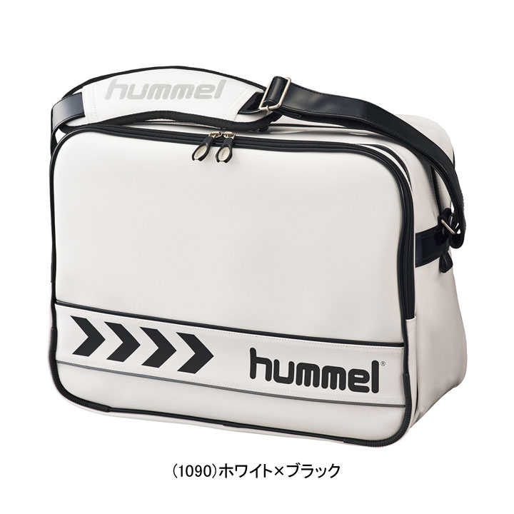 ヒュンメル HFB3068 エナメルショルダーバッグ 33L hummel　肩掛け スポーツバッグ ボストンバッグ チームバッグ サッカー フットボール フットサル トレーニング 部活 通勤 通学