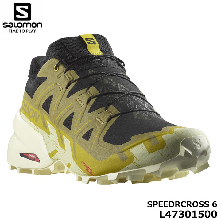 サロモン L47301500 スピードクロス 6 トレイルランニングシューズ CRESS GREEN スニーカー トレラン マラソン ジョギング ハイキング 軽登山 SALOMON SPEEDCROSS 6 outdoor 30p