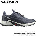 サロモン L47462300 SUPERCROSS 4 GTX Grisaille / White / Carbonトレイルランニングシューズ メンズ スーパー...