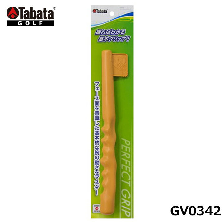 タバタ GV0342 パーフェクトグリップ GV-0342 Tabata 正しいグリップと腕の使い方が身につくスイングトレーニング用品。 クラブフェイスの向きのチェックと、常に一定のシャフト角度を保ちながら正しいグリップと腕の使い方がトレー...