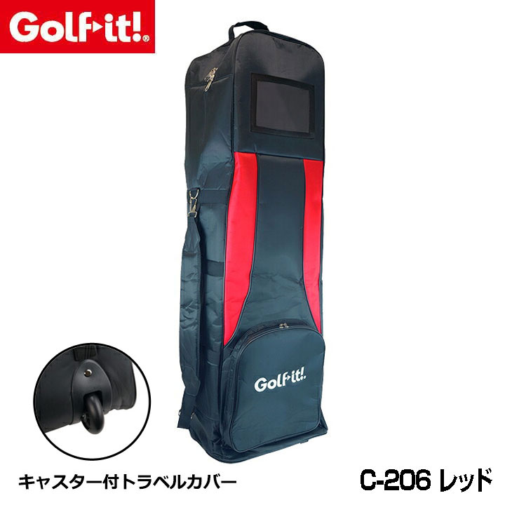 ライト ゴルフイット！ C-206 キャスター付きトラベルカバー レッド LITE 20p 【仕様・機能】 ゴルフ旅行カバー ・ファスナー付 ・ショルダー付 ・キャスター付 特長 キャスター付きで楽々持ち運び サイズ 38×125×28cm 原産国 中国製 在庫につきまして ※在庫データは定期的に更新しておりますが、実店舗と在庫を共有している商品もございますので、日々在庫が変動しており、ご注文のタイミングによっては欠品・完売の場合がございます。 お取り寄せの商品につきましても、リアルタイムのメーカー在庫ではございませんので、予めご了承下さい。ご注文商品の在庫有無・納期につきましては、当店からのメールにてお知らせいたします。