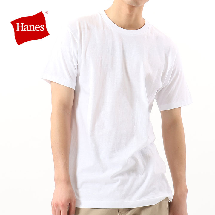 ヘインズ HM2135G【3枚組】アカラベルクルーネックTシャツ 赤パック 赤ラベル 白Tシャツ メンズ肌着 Hanes