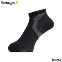 ランテージ IF6247 アスリートサポートソックス AIR スポーツソックス ブラック 男女兼用 Runtage ATHLETE SUPPORT SOCKS AIR