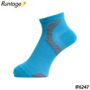 ランテージ IF6247 アスリートサポートソックス AIR スポーツソックス ブルー 男女兼用 Runtage ATHLETE SUPPORT SOCKS AIR(4)