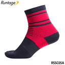 ランテージ RSSC05 アスリートサポートソックス レッド 足袋タイプ ミドル丈 男女兼用 ランニング ゴルフ スポーツ Runtage ATHLETE SUPPORT SOCKS