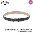 【レディース】キャロウェイ C25192206 ラブキャロウェイ ハート型バックルベルト ブラック 1010(BK) LOVE CALLAWAY BELT (WOMENS) 20p(4)