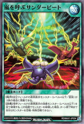 遊戯王ラッシュデュエル RD／MAX1-JP034 嵐を呼ぶサンダービート