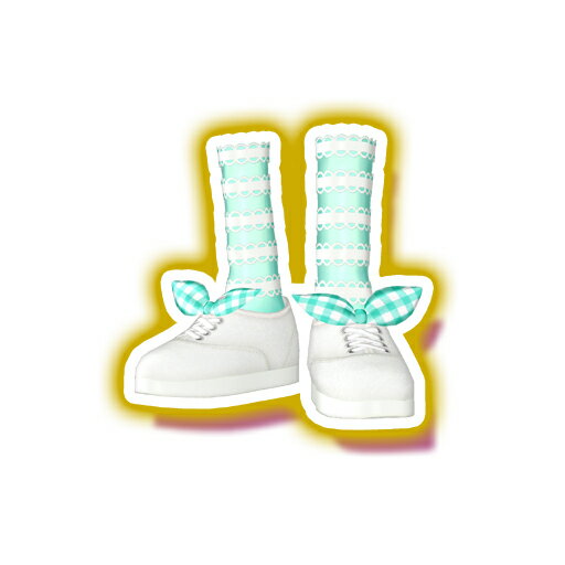 キラッとプリ☆チャン SH-09 ミントギンガムサマーシューズ　SR