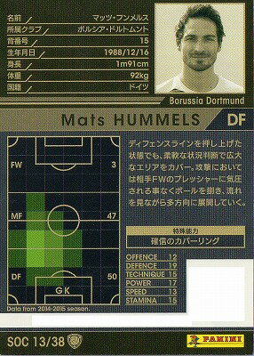 WCCF 15-16 SOC 13 マッツ・フンメルス