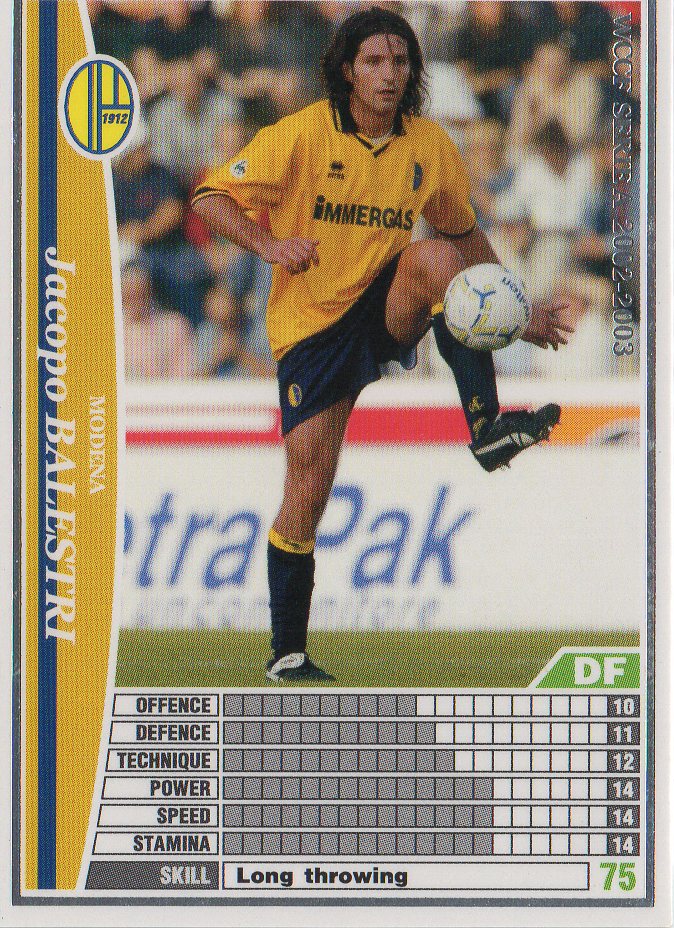 WCCF 02-03 モデナ 白 162 ジャコボ・バレストリ