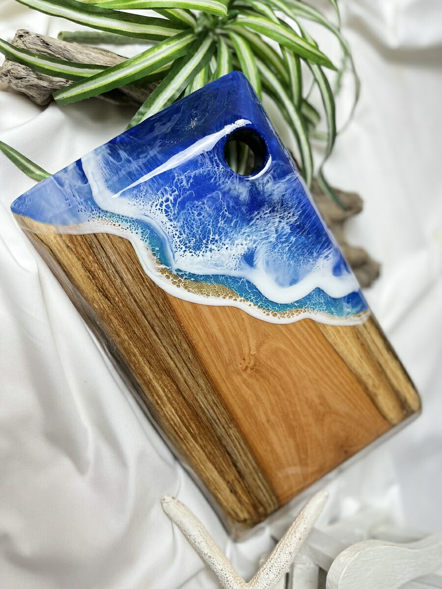 【オーシャンアート】 フードプレート オーシャン ハワイ 17cm×31.5cm 18.5cmx30cm レジンアート 海 波..