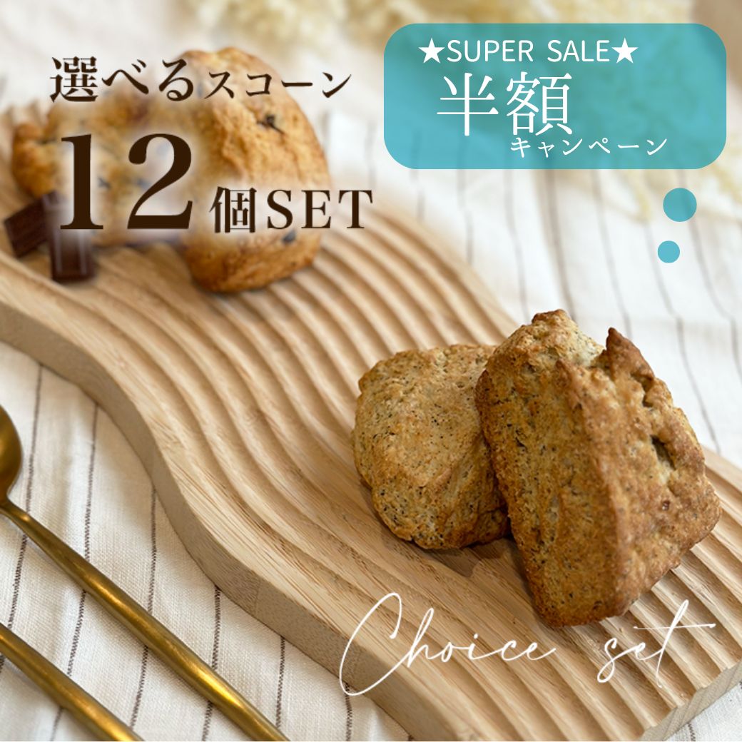 【販売開始セール】半額！さくふわスコーン★【選べる9個セット】国産小麦100%使用 《厳選国産素材》 スコーン サクサク しっとり 手作り パン 送料無料 手作りパン セット 低カロリー ヘルシー 満腹感 間食 朝食 お菓子 美味しい プレーン チョコ アールグレイ 半額のサムネイル