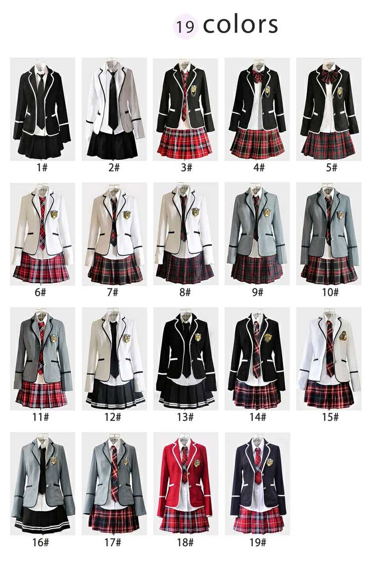 女子 制服 スーツ 女の子 黒 白 グレー 卒...の紹介画像3