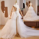 ウエディング パニエ ロング チュールスカート ボリュームアップ トレーン 花嫁ドレス インナー フリル ホワイト ad205c0c0n1