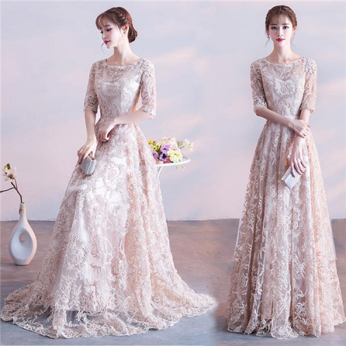 ドレス 大人 ピアノ 発表会 演奏会 ピアノ発表会 演奏会用ドレス 結婚式 母親 ロングドレス 演奏会用ロングドレス 大きいサイズ 演奏会ドレス 袖付き パーティードレス 演出舞台 ダンスドレス ロング丈 フォーマル レース お呼ばれ 披露宴 服装 女性 上品 da635c0c0c6