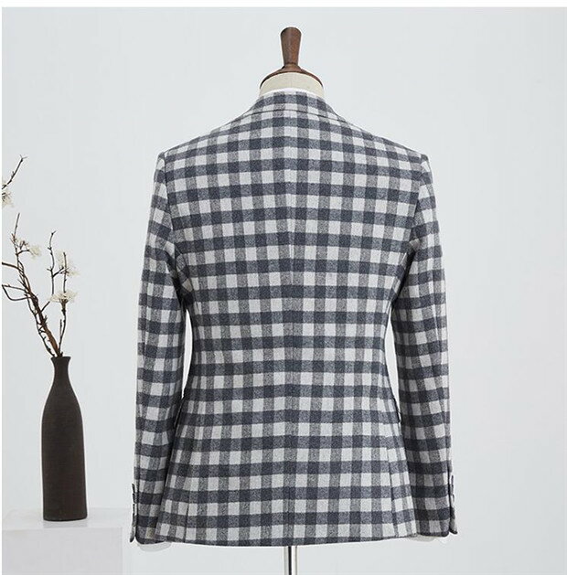 フォーマルスーツ カジュアル メンズスーツ ビジネススーツ 3点セット 礼服 紳士服 2ツボタン メンズ ジャケット ベスト ズボン おしゃれスーツ 結婚式 二次会 チェック柄スーツ メンズ ビジネス eg245c0c0g5