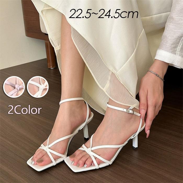 ストラップサンダル 華奢サンダル 細ストラップ レディース 美脚 春夏 シンプル きれいめ 大人 レディースサンダル 20代 30代 40代 エレガント 歩きやすい