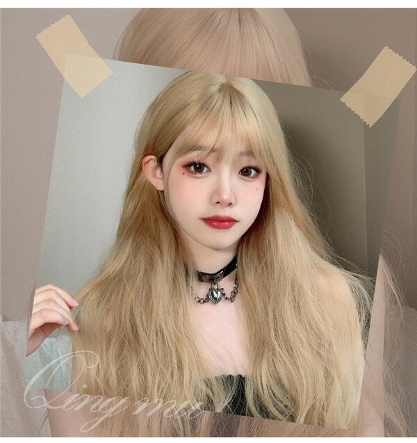 ウィッグ ロング フルウィッグ 波ウェーブ パーマ ウェーブ スーパーロング ヘアアレンジ ハイライト メッシュ パッツン 金髪 派手髪 ハイトーン コスプレ かつら つけ毛 レディース ミセス 女性 フラダンス dp133d4d4g5