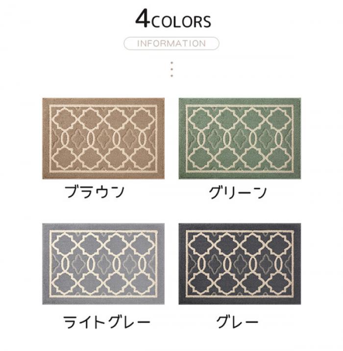 玄関 マット 4サイズ オシャレ 北欧 ゴムマット 屋外 シンプル ラバー ゴムマット ...