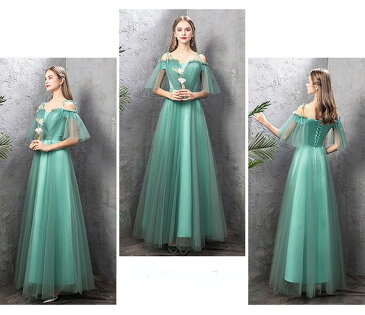 ドレス 大人 ピアノ 発表会 ロングドレス 演奏会 結婚式 母親 ドレス ピアノ発表会 袖付き ロング グリーン お揃いドレス お呼ばれドレス ドレスドレス パーティードレス キャミドレス ハワイ リゾートワンピ グリーン S M L 2L 3L 4L da648s1