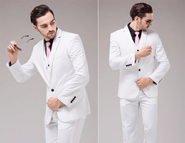 ベスト追加可 大きいサイズ 紳士服 メンズスーツ ビジネススーツ 1ツ釦 スリムバージョン 1ボタンビジネススーツ 男性用 パンツ スーツ レッドスーツ 2点セット ホワイトスーツ dg660f0f0g5