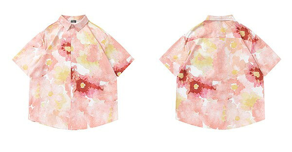 アロハシャツ レディース メンズ アロハ柄 半袖 花柄 男女兼用 上着 夏 シンプルデザイン ハワイアン 夏物 開襟シャツ 日焼け止め カジュアル オープンカラー レトロ ピンク 3L dd101g5g5g5 fullgrace-10022697 フルグレース サンプル画像3