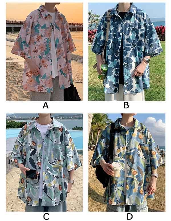 アロハシャツ レディース メンズ アロハ柄 半袖 葉柄 花柄 男女兼用 上着 夏 シンプルデザイン ハワイアン 夏物 開襟シャツ 日焼け止め カジュアル オープンカラー レトロ アニマル 大きいサイズ 3L 4L 5L 6L ブルー ホワイト ピンク グリーン オレンジ dd111g5g5g5