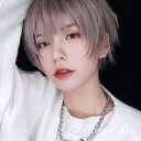 ウィッグ メンズ フルウィッグ ショートウィッグ 短髪 かつら 演劇 自然 前髪あり コスプレ 男装 おしゃれ かっこいい 可愛い かわいい ショート 耐熱 茶色 ブラウン ピンク 小顔効果抜群 コスチューム 文化祭 学園祭 イベント dp010g5g5g5