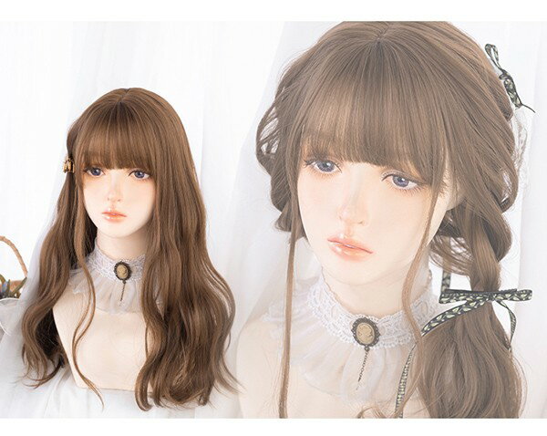 ウィッグ フルウィッグ 長髪 ロング 巻き髪 ロングウィッグ ぱっつん前髪 ロリータ lolita 前髪あり ハロウィン 原宿風 韓国風 かつら コスプレ 可愛い かわいい コスチューム 仮装 大人用 普段使い ベージュ 文化祭 イベント 学園祭 演劇 舞台 学芸会 dp014jcjcg5