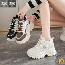 厚底 スニーカー 靴 レースアップ レディース スニーカー 編上げタイプ 歩きやすい 痛くない 美足 防寒 秋冬 韓国 ベージュ ブラック ブラウン 通勤 大人...