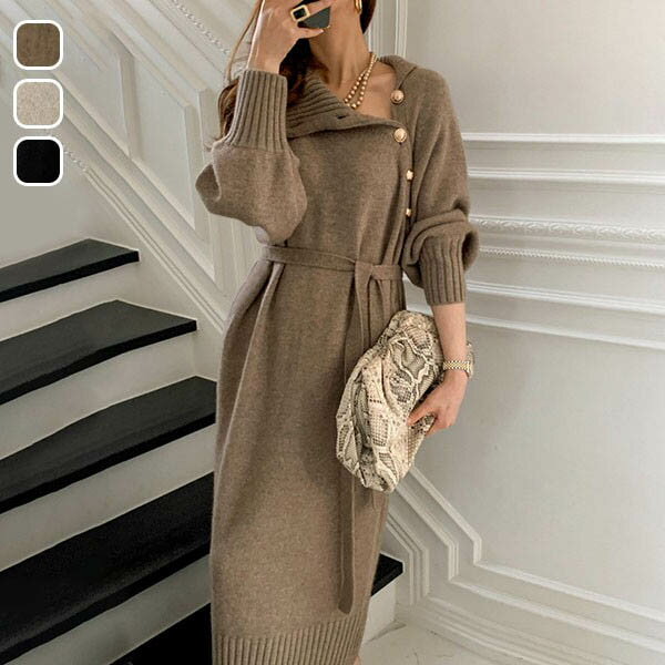 ニットワンピースロングニットワンピ...