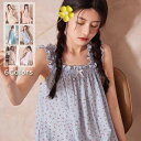 パジャマ 夏用 レディース ルームウェア さくらんぼ柄 ワンピース 部屋着 女性用 少女 吊りワンピース 着心地抜群 涼しい 爽やか レディースパジャマ 可愛い...