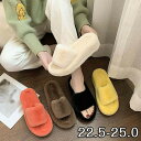スリッパ ルームサンダル ファーサンダル レディース 厚底サンダル 室内 室外 ヒール5cm もこもこ ふわふわ サンダル ルームシューズ 甲バンド かかとなし...