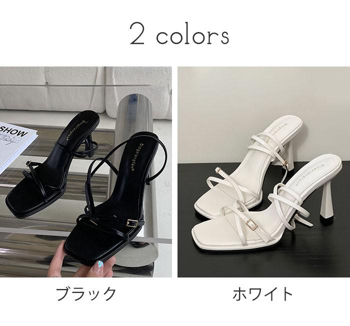 華奢ストラップサンダル スクエアトウ サンダル...の紹介画像2