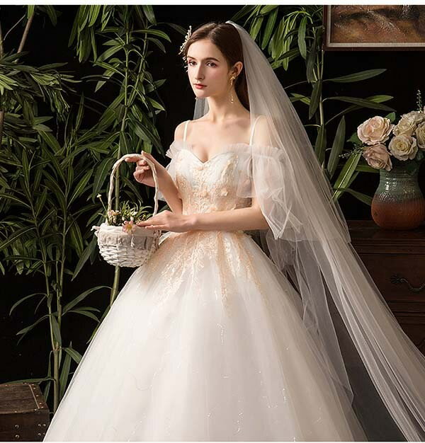 ウェディングドレス 白 ホワイト キャミソール ロングドレス セットアップ パニエ/手袋/ベール追加可能 オフショルダー 半袖あり 背中開き 編み上げ プリンセスライン 花嫁 結婚式 披露宴 お呼ばれ 20代 30代 40代 前撮り 後撮り フォト婚 ウエディング 2XL da150x1x1g5