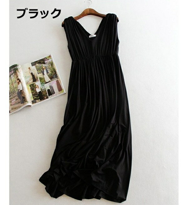 キャミワンピ ワンピース タンクトップ 無地 ...の紹介画像2