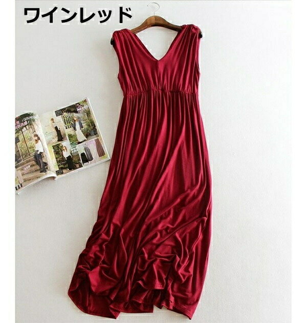 キャミワンピ ワンピース タンクトップ 無地 ...の紹介画像3