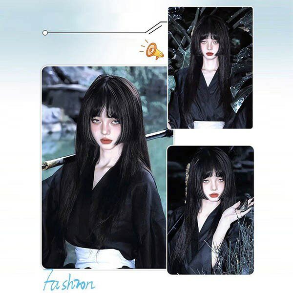 ウィッグ フルウィッグ 姫カット ロングストレート 女性 レディース ロリータ ハロウィン ふんわり 前髪あり かつら コスプレ 可愛い 耐熱ウィッグ コスチューム 仮装 大人用 普段使い 文化祭 イベント 学園祭 女装 発表会 学芸会 舞台 演劇 変装 小道具 dp163x1x1c6