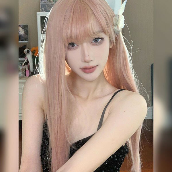 ウィッグ フルウィッグ ロングストレート 女性 レディース ロリータ ハロウィン ふんわり 前髪あり かつら コスプレ 可愛い かわいい 耐熱ウィッグ コスチューム 仮装 大人用 普段使い 文化祭 イベント 学園祭 女装 発表会 学芸会 舞台 演劇 変装 小道具 dp167x1x1c6